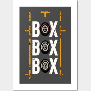 "Box Box Box" F1 Tyre Posters and Art